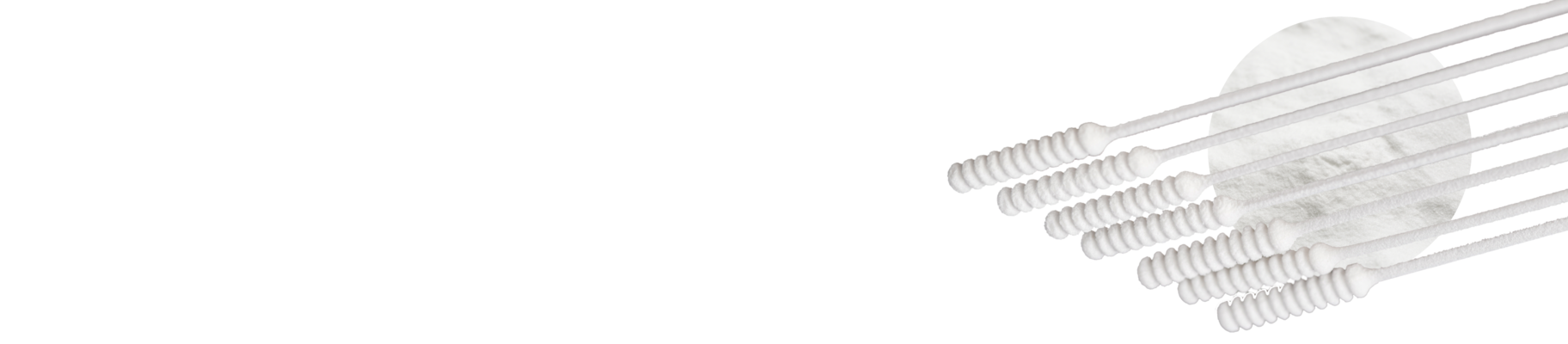 © EOS Banner visual with nasal swabs and polymer powder | © EOS